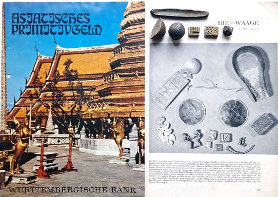 Asiatisches u.a. Primitivgeld Heft und Originale